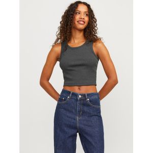 JACK & JONES - Jjxx Jxfallon Sl Rib Noos Tanktop - Lichtgrijs - 95% Katoen, 5% Elastaan