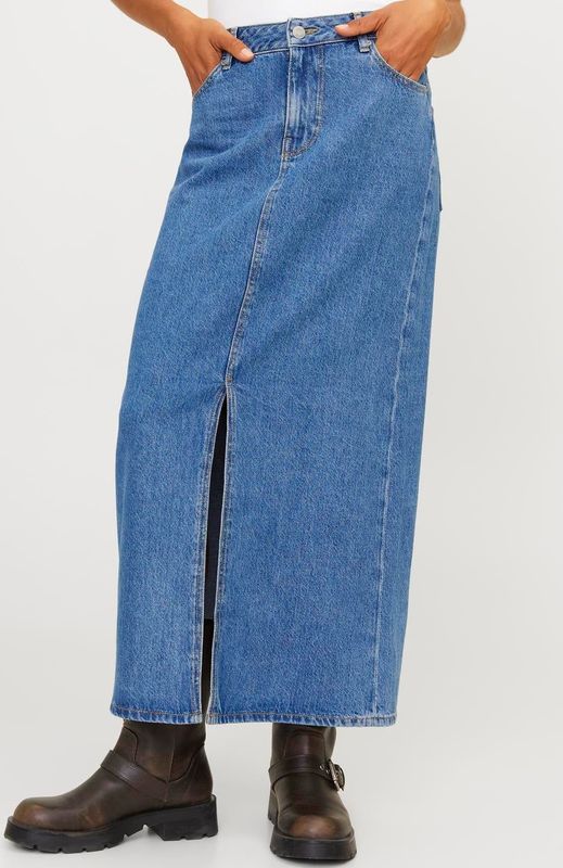 Spijkerrok - Denim - Stonewash - Hoge Split