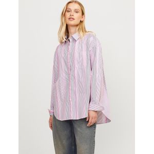 Jxjamie Ls Relaxed Poplin Shirt WVN Noos, fuchsia rood/strepen: multi, M