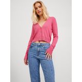 Gebreid Vest - Effen - Sabel - V-hals - Lange Mouw - Normale Pasvorm