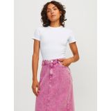 T-shirt - Zwart - Gekamd Jersey - Korte Mouwen - Stretch Fit