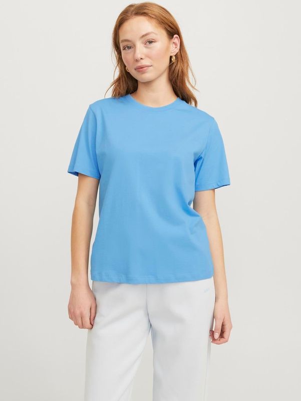 JJXX - Anna - T-shirt - Hemelsblauw - Normale Pasvorm - Kwartmouw