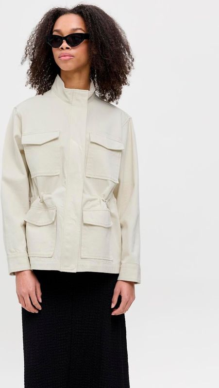 Jxanna - Utility Jas - Hoge Opstaande Kraag - Lange Mouwen - Ritssluiting - Casual Look