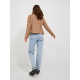 Jxholly - Leren Jas - Zwart - Hoge Kwaliteit Leer - Biker Kraag - Asymmetrische Ritssluiting