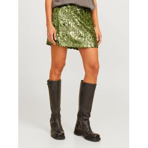Jack & Jones JXTARA Sequin Mini Rok WVN, parrot green, XS
