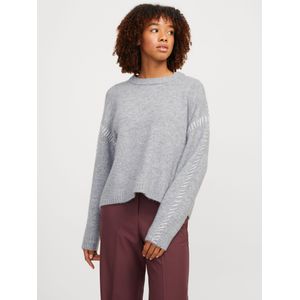 Jack & Jones JXITZEL Crew Neck Knit, gemengd grijs, M