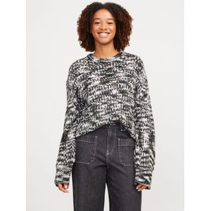JXSIMONE Space DYE Crew Neck Knit SN, Zwart/Stripes:/3 Multi Space Dye, M