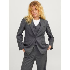 Jack & Jones JXANA Mary Brushed REG Blazer TLR SN, donkergrijs gemêleerd/strepen: lichtgrijs, M