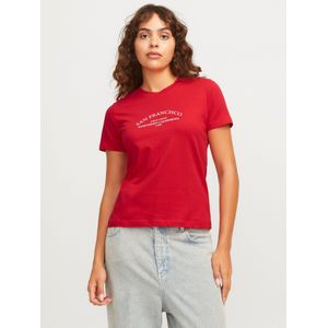 JACK & JONES JXLINNEA REG SS Print Tee JRS, Racing rood, S