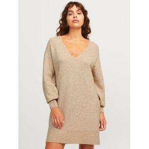 Jack & Jones Jxeffie Diverse V-hals Jurk Neck, Peyote/Detail:/Limeade Neck Piping, S