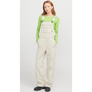 Jack & Jones JXMADDY OVERALL PNT, Blanc/Stripes: zwarte strepen, M
