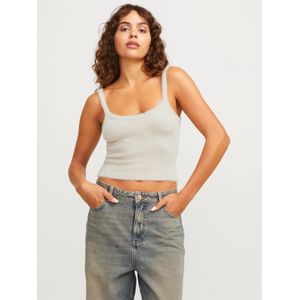 JACK & JONES Dames Jxolivia Top Knit Top Gebreide Top, feather grey, S