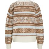 JJXX Gebreid vest 'JXGALILEA'  pastelblauw / bruin / eierschaal