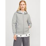 JACK & JONES Jxemma Ls Scuba Hood SWT Sweatjack voor dames, lichtgrijs gem., M