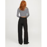 Jack & Jones - Feline STR - Gestreept Dames-T-shirt - Lange Mouwen - Cropped - Stretch Pasvorm