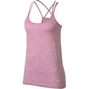 Nike - W NK DF Knit Tank - Hardloop Tanktop - XL - Roze