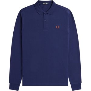 Fred Perry - Longsleeve Plain Shirt - Blauwe Longsleeve