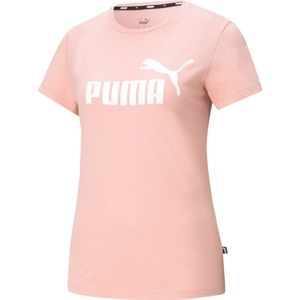 Puma - ESS Logo Tee Women - Roze T-Shirt