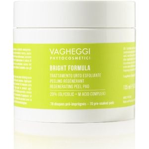 Vagheggi Bright Formula Regenerating Peel Pad - 20% Glycolic + M Acid Complex - 70 pads