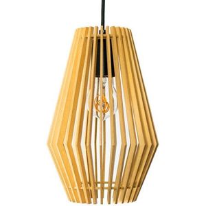 Houten Design Hanglamp, E27 Fitting, ⌀20cm, Naturel