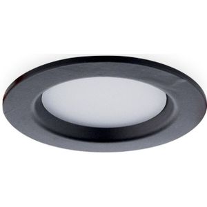 LED Paneel Plafondlamp 3W, Rond ⌀7cm, Warm Wit, Inbouw, Zwart