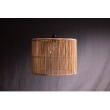 Rotan / Rieten Hanglamp, Handgemaakt, Rond, Naturel, ⌀40 cm