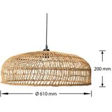 Rotan / Rieten Hanglamp, Handgemaakt, Naturel, ⌀61 cm