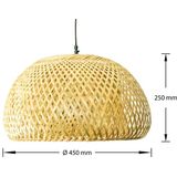 Bamboe Hanglamp, Handgemaakt, Naturel, ⌀45 cm
