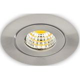 Inbouwspot LED 3W, Rond, Kantelbaar, Aluminium, Dimbaar, 6-Pack