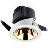 LED Inbouwspot 5W CREE, Rond, Ø64mm, Kantelbaar, Dimbaar, Wit/Koper, Warm Wit