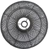 Rotan / Rieten Hanglamp, Handgemaakt, Zwart, Rond, ⌀50 cm