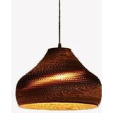 Caen Hanglamp Van Karton, E27 Fitting, ⌀30x36cm, Bruin