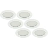 LED Inbouwspot 3W, Wit, Rond, Waterdicht IP65, Badkamer, 6-Pack