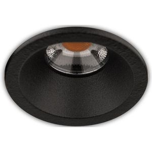 Inbouwspot LED 3W, Zwart, Rond, Ø40mm, Dimbaar, Warm Wit