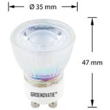 Groenovatie GU10 LED Spot COB - 1W - Warm Wit - Extra Klein - 35mm