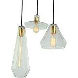 Muse Glazen Vintage Design Hanglamp, 3 Kappen Set