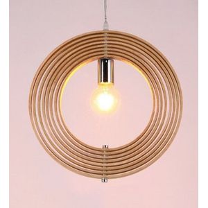 Ring Houten Design Hanglamp, E27 Fitting, ⌀50cm, Naturel