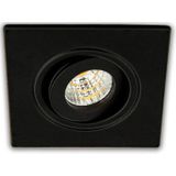 Groenovatie LED Inbouwspot 3W - Vierkant - Kantelbaar - Aluminium - Dimbaar - Zwart - 10-Pack