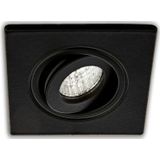 Groenovatie LED Inbouwspot 3W - Vierkant - Kantelbaar - Aluminium - Dimbaar - Zwart - 10-Pack