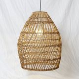 Rotan / Rieten Hanglamp XXL - Handgemaakt - Naturel - ⌀52 x 70 cm