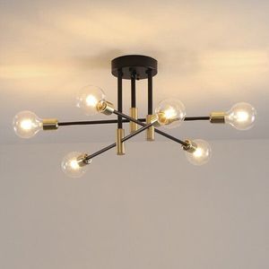 Groenovatie Design Hanglamp - Gouden / Messing - 6-Lichts - E27 Fitting - 60 x 35 cm