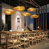 Bamboe Hanglamp, Handgemaakt, Naturel, 45x18 cm