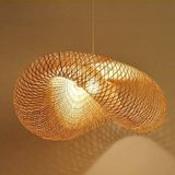 Bamboe Hanglamp, Handgemaakt, Naturel, 70x18 cm