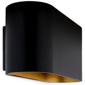 Groenovatie Wandlamp Ovaal - Vast - G9 Fitting - Mat Zwart en Goud