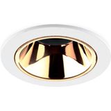 LED Inbouwspot 7W CREE, Rond, Ø64mm, Kantelbaar, Dimbaar, Wit/Koper, Warm Wit