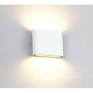 LED Wandlamp 6W Rechthoekig Warm Wit, Wit