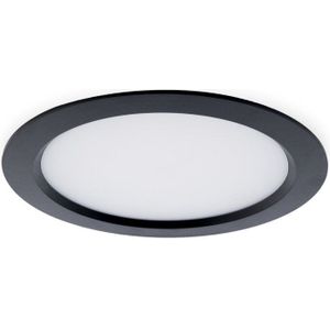 LED Paneel Plafondlamp 30W, Rond ⌀23cm, Warm Wit, Inbouw, Zwart