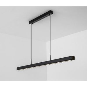 LED Linear Hangarmatuur, 48W, 120cm, Mat Zwart, Warm Wit