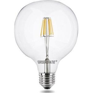 E27 LED Filament Globelamp - Warm Wit - Dimbaar - 6W - 125mm