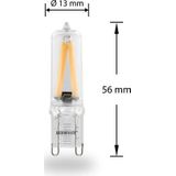 G9 LED Filament Lamp 2W Dimbaar Extra Warm Wit 6-Pack